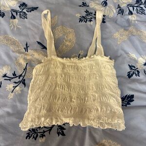 White cropped tank top